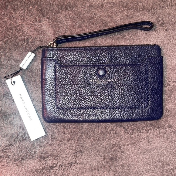 Marc Jacobs Handbags - Marc Jacobs Navy Blue Leather Wallet